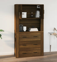 Wandschrank Braun Eichen-Optik 80x33x80 cm Holzwerkstoff