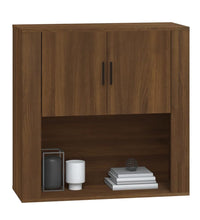 Wandschrank Braun Eichen-Optik 80x33x80 cm Holzwerkstoff