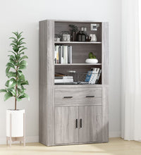 Wandschrank Grau Sonoma 80x33x80 cm Holzwerkstoff