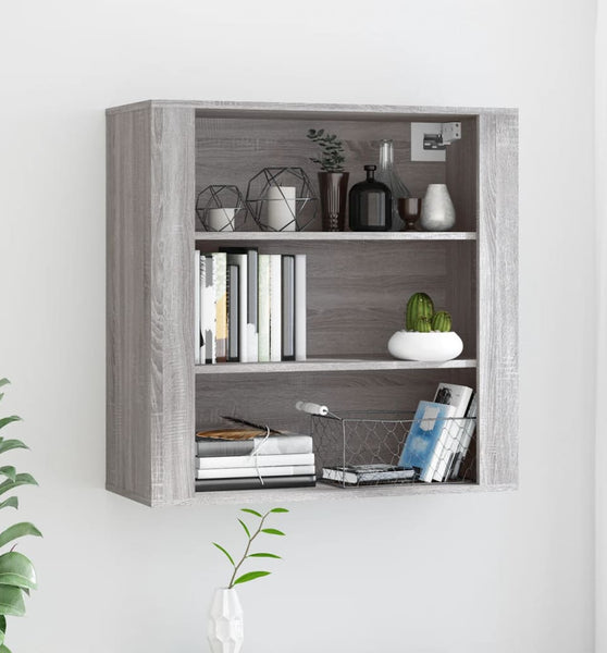 Wandschrank Grau Sonoma 80x33x80 cm Holzwerkstoff