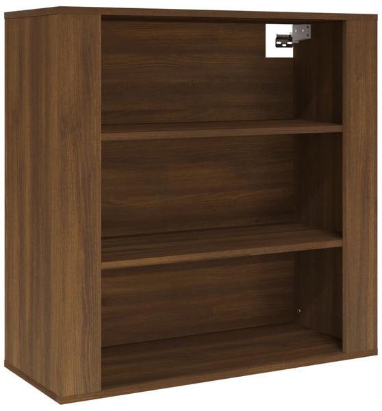 Wandschrank Braun Eichen-Optik 80x33x80 cm Holzwerkstoff