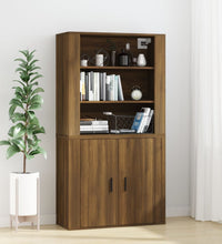 Wandschrank Braun Eichen-Optik 80x33x80 cm Holzwerkstoff