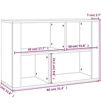 Sideboard Betongrau 80x30x54 cm Holzwerkstoff