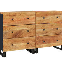 Sideboards 2 Stk. 60x33x75 cm Massivholz Akazie