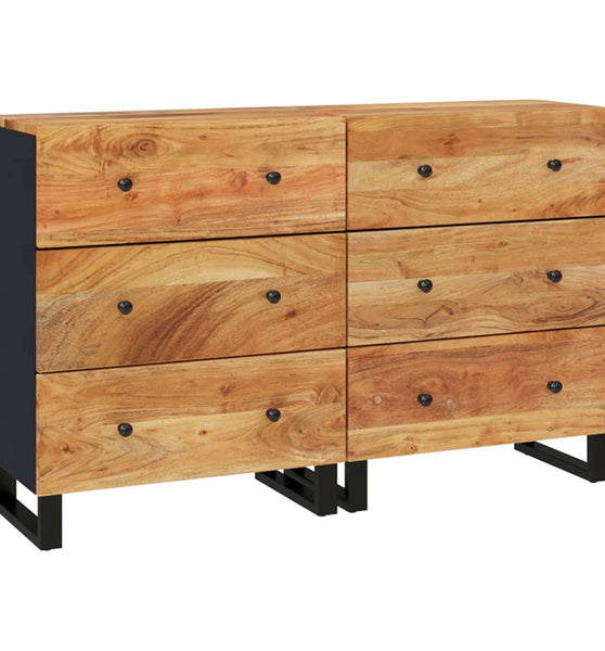 Sideboards 2 Stk. 60x33x75 cm Massivholz Akazie