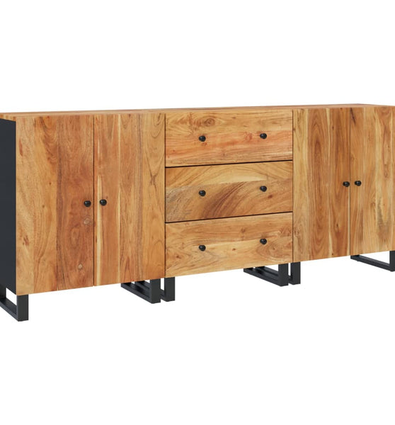 Sideboards 3 Stk. Massivholz Akazie