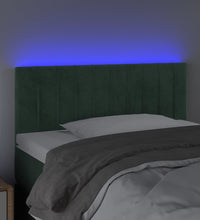 LED Kopfteil Dunkelgrün 100x5x78/88 cm Samt