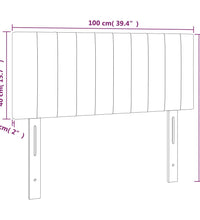 LED Kopfteil Dunkelgrün 100x5x78/88 cm Samt