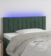 LED Kopfteil Dunkelgrün 100x5x78/88 cm Samt