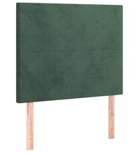 LED Kopfteil Dunkelgrün 100x5x118/128 cm Samt