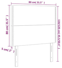 LED Kopfteil Grün 80x5x118/128 cm Stoff