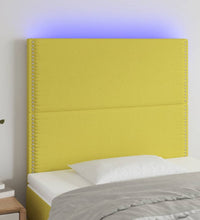 LED Kopfteil Grün 80x5x118/128 cm Stoff