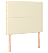LED Kopfteil Creme 80x5x118/128 cm Kunstleder