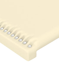 LED Kopfteil Creme 80x5x118/128 cm Kunstleder