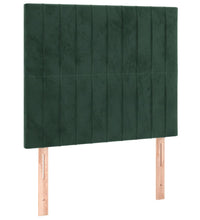 LED Kopfteil Dunkelgrün 80x5x118/128 cm Samt