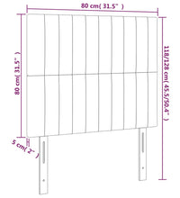 LED Kopfteil Dunkelgrün 80x5x118/128 cm Samt