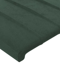 LED Kopfteil Dunkelgrün 90x5x118/128 cm Samt