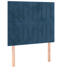 LED Kopfteil Dunkelblau 90x5x118/128 cm Samt