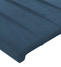LED Kopfteil Dunkelblau 90x5x118/128 cm Samt