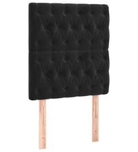 LED Kopfteil Schwarz 80x7x118/128 cm Samt
