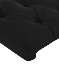 LED Kopfteil Schwarz 80x7x118/128 cm Samt