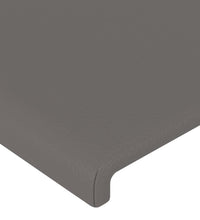LED Kopfteil Grau 93x16x78/88 cm Kunstleder