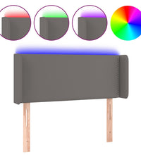 LED Kopfteil Grau 103x16x78/88 cm Kunstleder