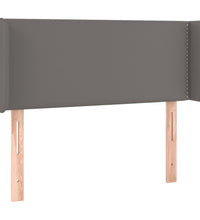 LED Kopfteil Grau 103x16x78/88 cm Kunstleder
