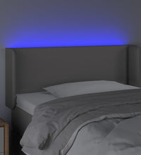 LED Kopfteil Grau 103x16x78/88 cm Kunstleder