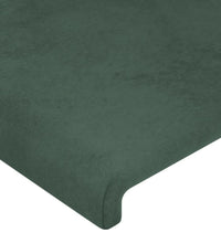 LED Kopfteil Dunkelgrün 83x16x118/128 cm Samt