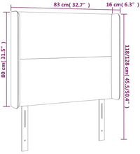 LED Kopfteil Dunkelgrün 83x16x118/128 cm Samt