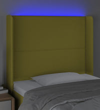 LED Kopfteil Grün 83x16x118/128 cm Stoff