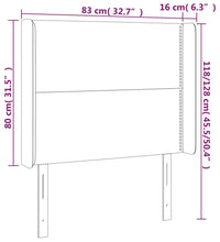LED Kopfteil Grün 83x16x118/128 cm Stoff