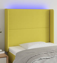 LED Kopfteil Grün 83x16x118/128 cm Stoff