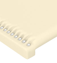 LED Kopfteil Creme 83x16x118/128 cm Kunstleder