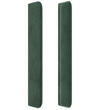 LED Kopfteil Dunkelgrün 83x16x118/128 cm Samt