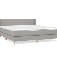 Boxspringbett mit Matratze Hellgrau 180x200 cm Stoff