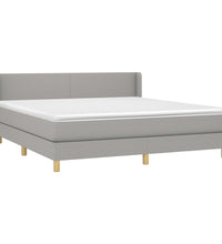 Boxspringbett mit Matratze Hellgrau 180x200 cm Stoff