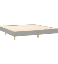 Boxspringbett mit Matratze Hellgrau 180x200 cm Stoff