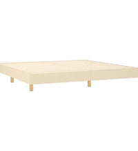 Boxspringbett mit Matratze Creme 200x200 cm Stoff