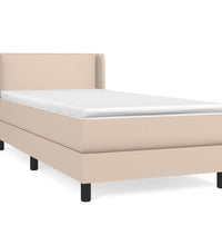 Boxspringbett mit Matratze Cappuccino-Braun 90x200cm Kunstleder