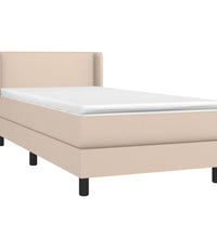 Boxspringbett mit Matratze Cappuccino-Braun 90x200cm Kunstleder