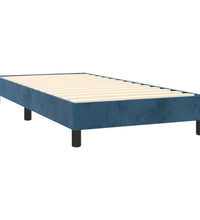 Boxspringbett mit Matratze Dunkelblau 80x200 cm Samt