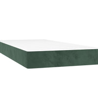 Boxspringbett mit Matratze Dunkelgrün 90x190 cm Samt