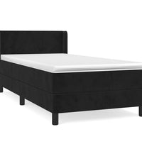 Boxspringbett mit Matratze Schwarz 90x200 cm Samt