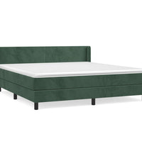 Boxspringbett mit Matratze Dunkelgrün 160x200 cm Samt