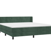 Boxspringbett mit Matratze Dunkelgrün 160x200 cm Samt