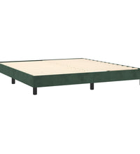 Boxspringbett mit Matratze Dunkelgrün 160x200 cm Samt