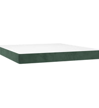 Boxspringbett mit Matratze Dunkelgrün 160x200 cm Samt