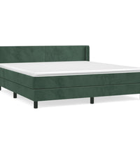 Boxspringbett mit Matratze Dunkelgrün 180x200 cm Samt